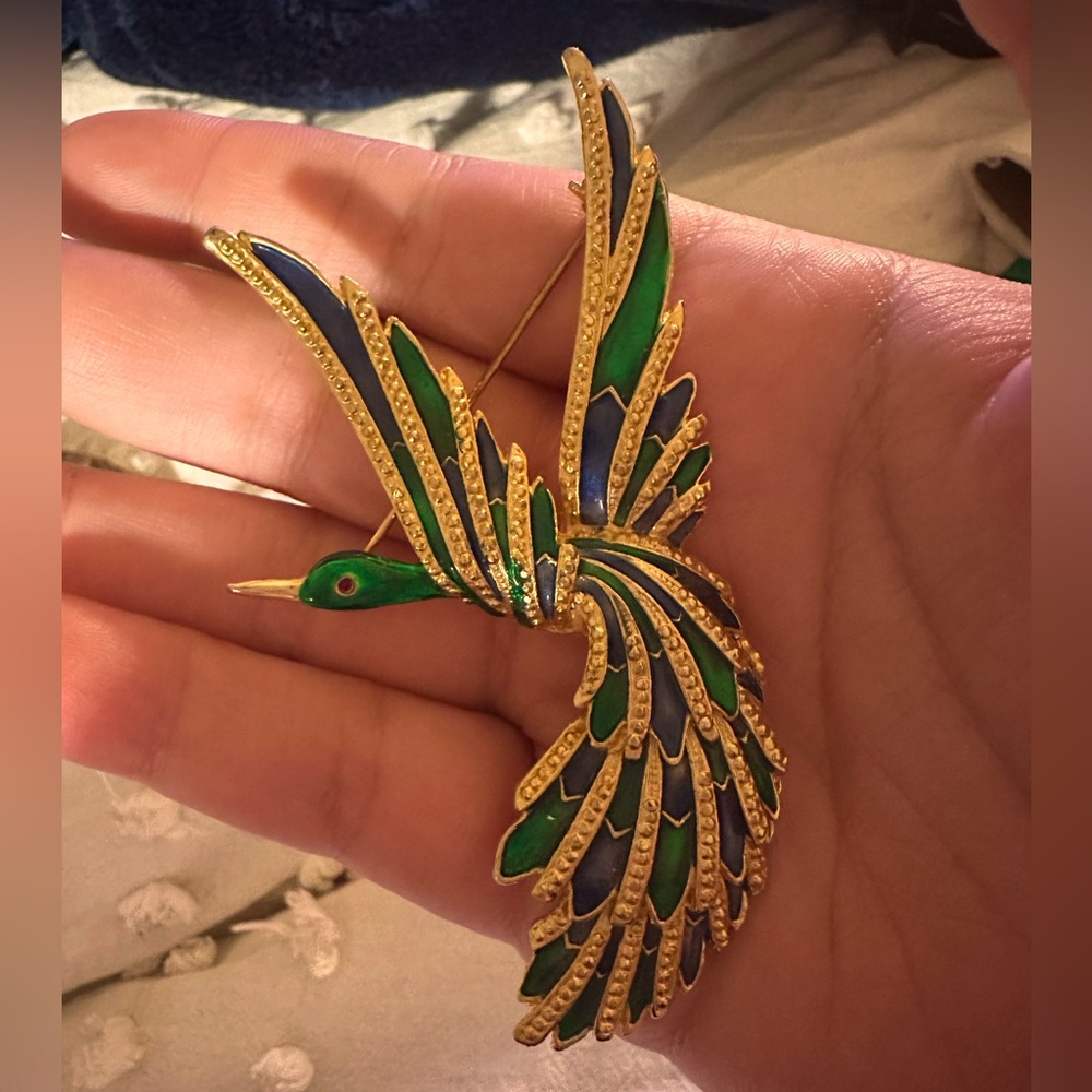 Gorgeous Bird of Paradise Brooch